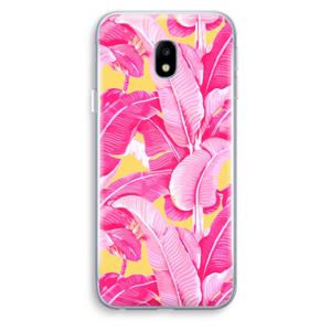 CaseCompany Pink Banana: Samsung Galaxy J3 (2017) Transparant Hoesje
