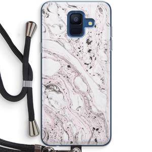 CaseCompany Mengelmoes: Samsung Galaxy A6 (2018) Transparant Hoesje met koord