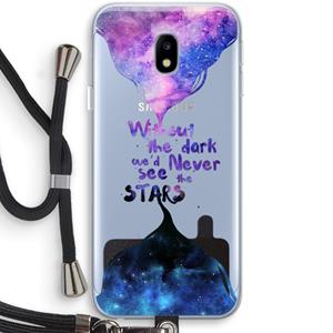 CaseCompany Stars quote: Samsung Galaxy J3 (2017) Transparant Hoesje met koord