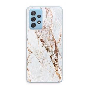 CaseCompany Goud marmer: Samsung Galaxy A73 Transparant Hoesje