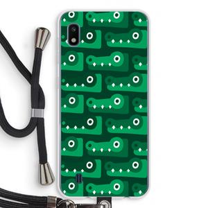 CaseCompany Crocs: Samsung Galaxy A10 Transparant Hoesje met koord