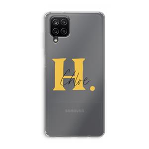 CaseCompany Amber Script: Samsung Galaxy A12 Transparant Hoesje