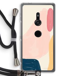 CaseCompany Saturday Flow: Sony Xperia XZ2 Transparant Hoesje met koord