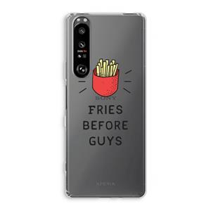 CaseCompany Fries before guys: Sony Xperia 1 III Transparant Hoesje