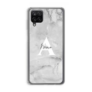 CaseCompany Ivory Marble: Samsung Galaxy A12 Transparant Hoesje