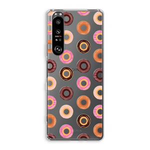 CaseCompany Donuts: Sony Xperia 1 III Transparant Hoesje