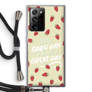 CaseCompany Don't forget to have a great day: Samsung Galaxy Note 20 Ultra / Note 20 Ultra 5G Transparant Hoesje met koord