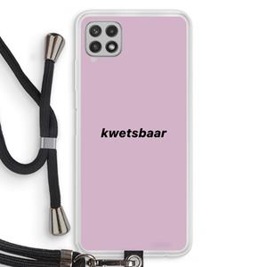 CaseCompany kwetsbaar: Samsung Galaxy A22 4G Transparant Hoesje met koord