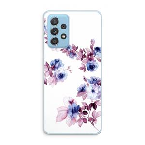 CaseCompany Waterverf bloemen: Samsung Galaxy A73 Transparant Hoesje