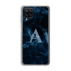 CaseCompany Midnight Marble: Samsung Galaxy A12 Transparant Hoesje