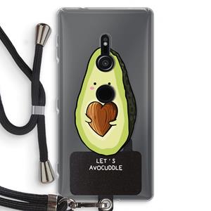 CaseCompany Avocuddle: Sony Xperia XZ2 Transparant Hoesje met koord