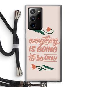 CaseCompany Optimistic flower girl: Samsung Galaxy Note 20 Ultra / Note 20 Ultra 5G Transparant Hoesje met koord