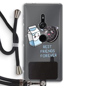 CaseCompany Best Friend Forever: Sony Xperia XZ2 Transparant Hoesje met koord