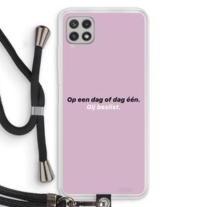 CaseCompany gij beslist: Samsung Galaxy A22 4G Transparant Hoesje met koord