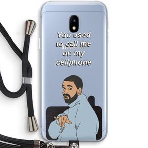 CaseCompany Hotline bling: Samsung Galaxy J3 (2017) Transparant Hoesje met koord