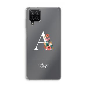 CaseCompany Pink Bouquet: Samsung Galaxy A12 Transparant Hoesje