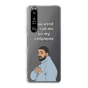 CaseCompany Hotline bling: Sony Xperia 1 III Transparant Hoesje
