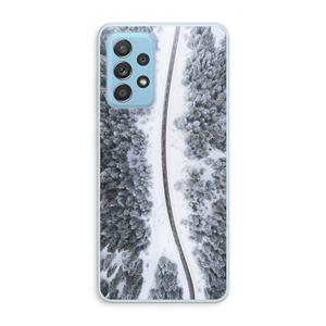 CaseCompany Snøfall: Samsung Galaxy A73 Transparant Hoesje