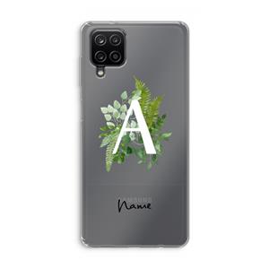 CaseCompany Green Brush: Samsung Galaxy A12 Transparant Hoesje