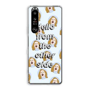CaseCompany Hello: Sony Xperia 1 III Transparant Hoesje