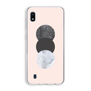 CaseCompany Marmeren cirkels: Samsung Galaxy A10 Transparant Hoesje