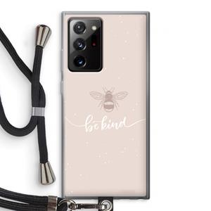 CaseCompany Be(e) kind: Samsung Galaxy Note 20 Ultra / Note 20 Ultra 5G Transparant Hoesje met koord
