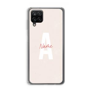 CaseCompany Strawberry Milkshake: Samsung Galaxy A12 Transparant Hoesje