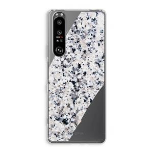 CaseCompany Gespikkelde marmer: Sony Xperia 1 III Transparant Hoesje