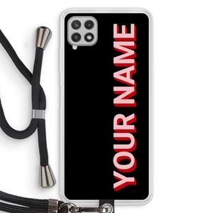 CaseCompany Namecase: Samsung Galaxy A22 4G Transparant Hoesje met koord
