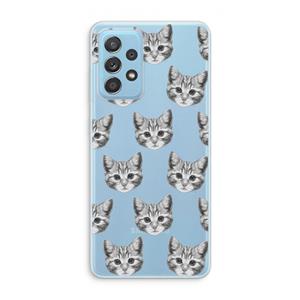 CaseCompany Kitten: Samsung Galaxy A73 Transparant Hoesje