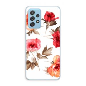CaseCompany Roosjes: Samsung Galaxy A73 Transparant Hoesje