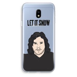 CaseCompany Let It Snow: Samsung Galaxy J3 (2017) Transparant Hoesje