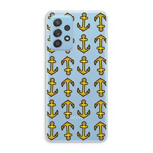 CaseCompany Musketon Anchor: Samsung Galaxy A73 Transparant Hoesje
