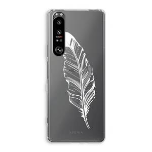 CaseCompany Pluim: Sony Xperia 1 III Transparant Hoesje