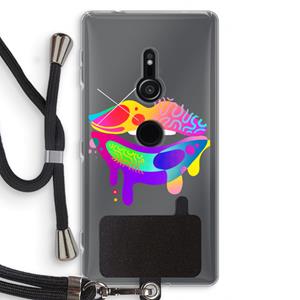 CaseCompany Lip Palette: Sony Xperia XZ2 Transparant Hoesje met koord