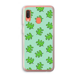CaseCompany Groene blaadjes: Samsung Galaxy A20e Transparant Hoesje