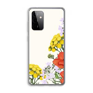 CaseCompany Wilde bloemen: Samsung Galaxy A72 Transparant Hoesje