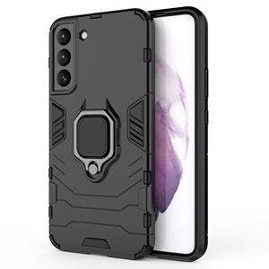 Lunso Armor backcover hoes met ringhouder - Samsung Galaxy S22 Plus - Zwart