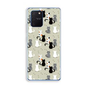 CaseCompany Katten: Samsung Galaxy Note 10 Lite Transparant Hoesje