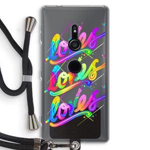 CaseCompany Loves: Sony Xperia XZ2 Transparant Hoesje met koord