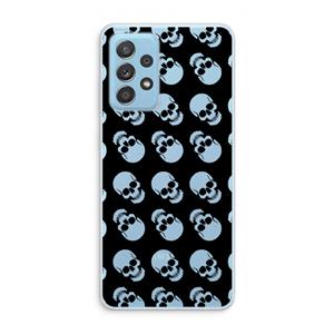 CaseCompany Musketon Skulls: Samsung Galaxy A73 Transparant Hoesje
