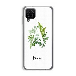 CaseCompany Green Brush: Samsung Galaxy A12 Transparant Hoesje