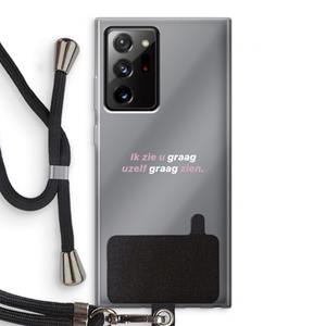 CaseCompany uzelf graag zien: Samsung Galaxy Note 20 Ultra / Note 20 Ultra 5G Transparant Hoesje met koord