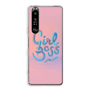 CaseCompany Girl boss: Sony Xperia 1 III Transparant Hoesje