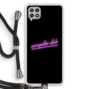 CaseCompany Vice Black: Samsung Galaxy A22 4G Transparant Hoesje met koord