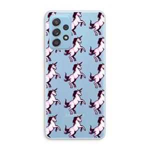 CaseCompany Musketon Unicorn: Samsung Galaxy A73 Transparant Hoesje