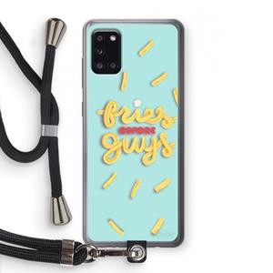 CaseCompany Always fries: Samsung Galaxy A31 Transparant Hoesje met koord