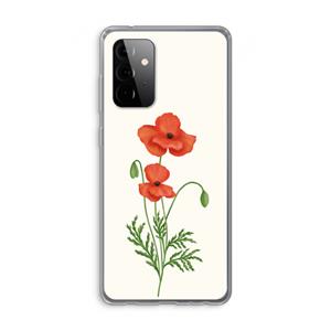 CaseCompany Red poppy: Samsung Galaxy A72 Transparant Hoesje
