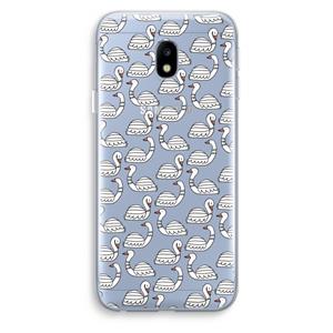 CaseCompany Zwanen: Samsung Galaxy J3 (2017) Transparant Hoesje
