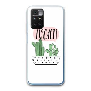 CaseCompany I love cacti: Xiaomi Redmi 10 Transparant Hoesje